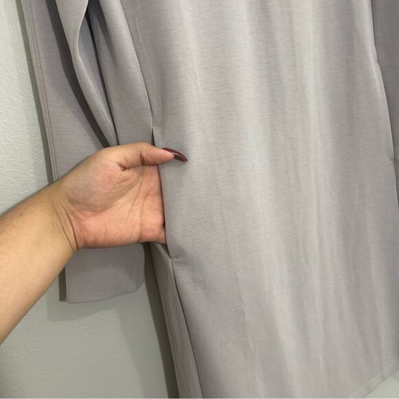 Athleta Seasoft Long Sleeve Dress Tinsel Purple Soft Cozy Loungewear Lavender M - Picture 5 of 10